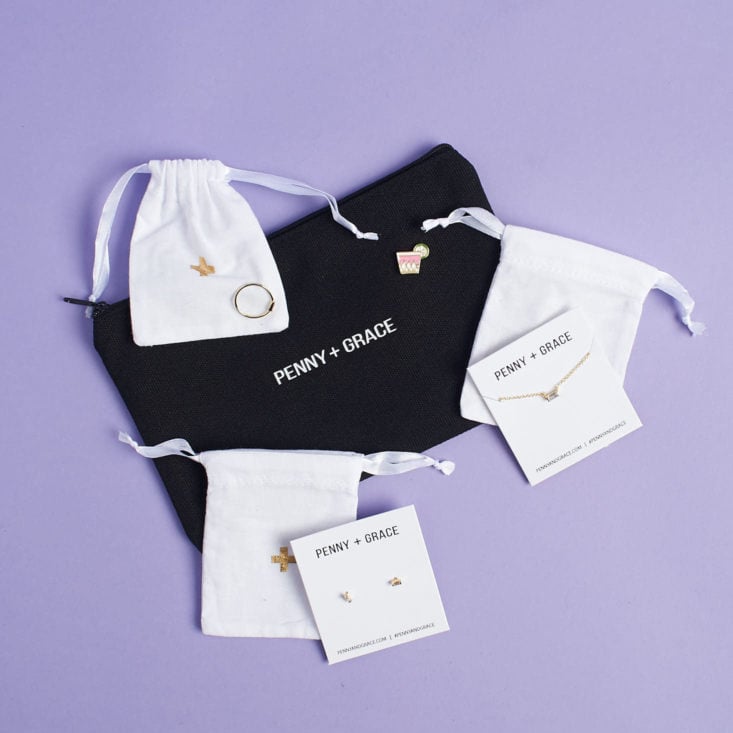 minimalist crystal jewelry collection from penny and grace march 2018 jewelry subscription box