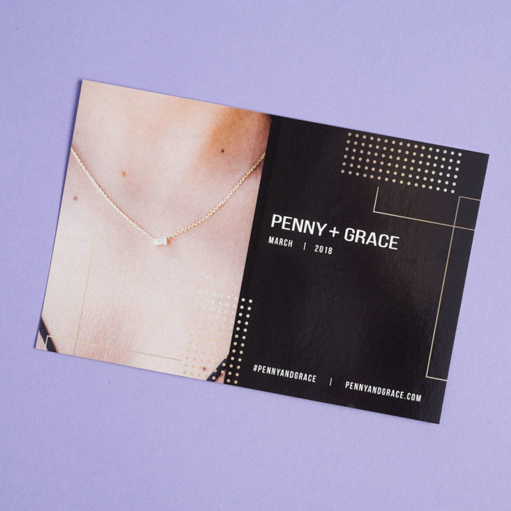 penny and grace march 2018 info card