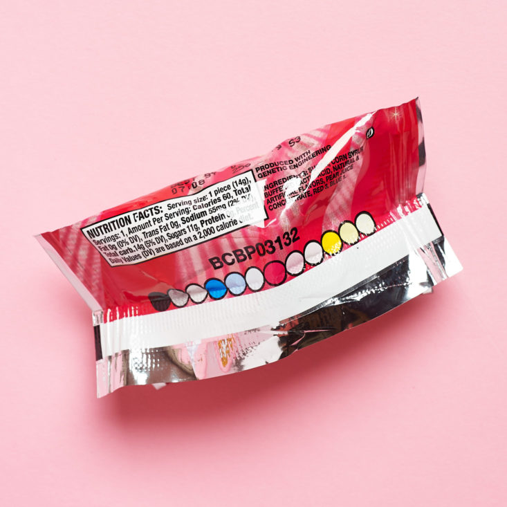 back of ring pop package