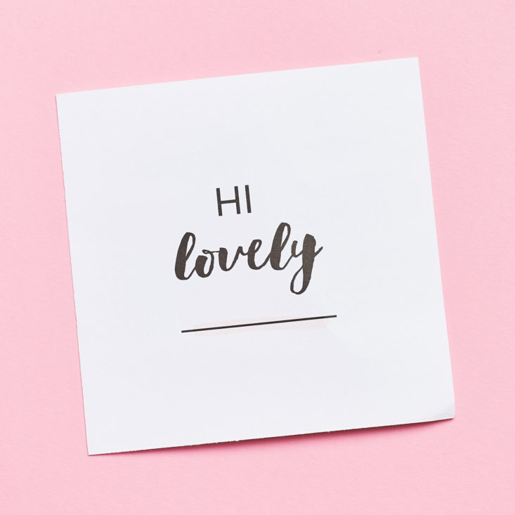hi lovely rocksbox info card
