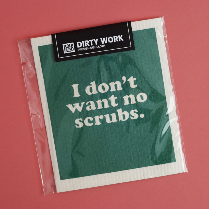 i don't want no scrubs dishcloth