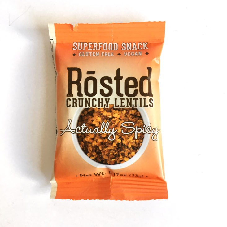 SnackNation February 2018 - roasted crunchy lentils