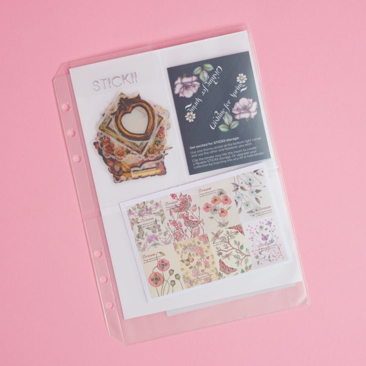 stickers in sticker sleeve