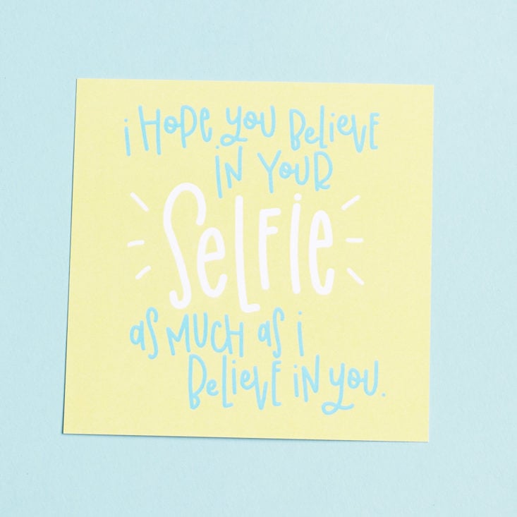 selfie compliment card