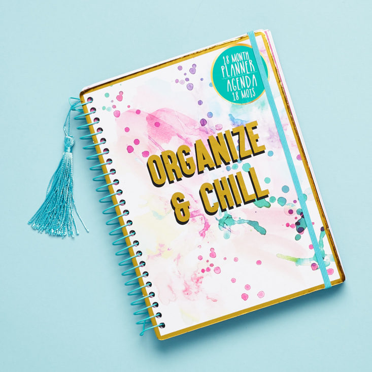 organize and chill planner with tassel