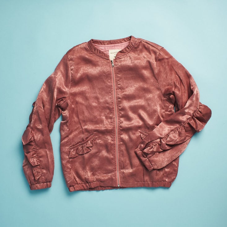 dusty rose satin jacket