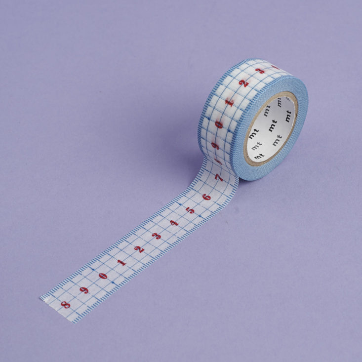MT ruler washi tape, unrolled