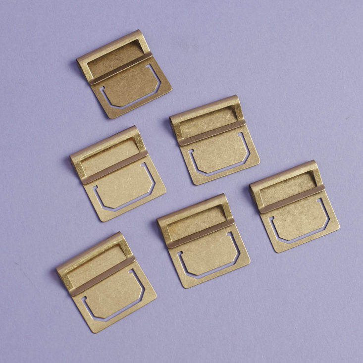 Set of 6 Travelers Company Brass Index Clips