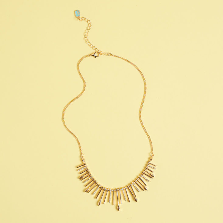 gold necklace with fringe