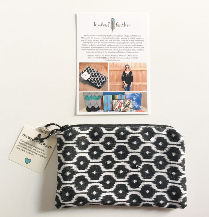 The Wren in Black and White Ikat by Kindred Feather