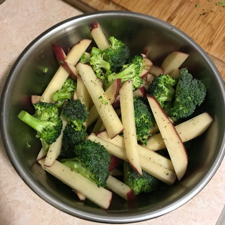 potatoes and broccoli in bowl