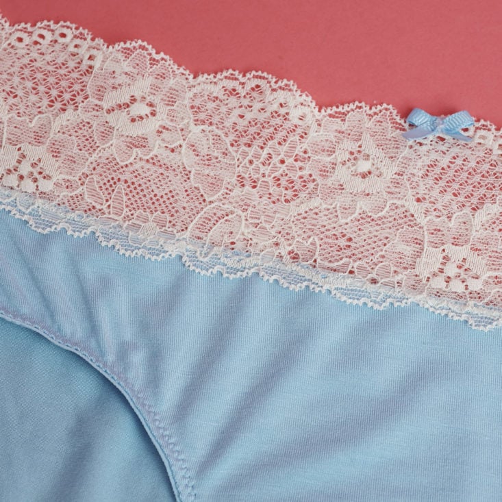 close up of Parfait Lingerie So Essential Hipster in sky blue