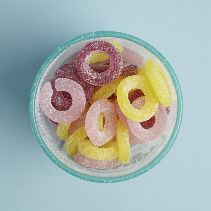 close up of Sweet's® Lemonade Rings Non-gmo