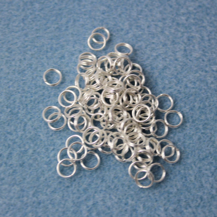6 mm Split Ring (brass with sterling silver plating, 100 pcs)