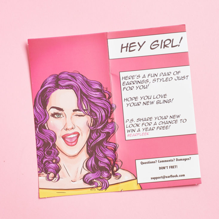 hey girl info card