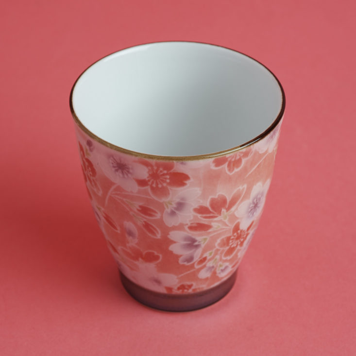 3/4 view of Sakura Japanese Tea Cup