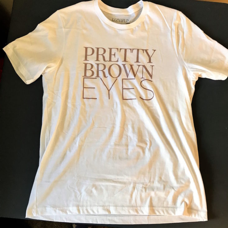 Pretty Brown Eyes Gold Metallic Tee