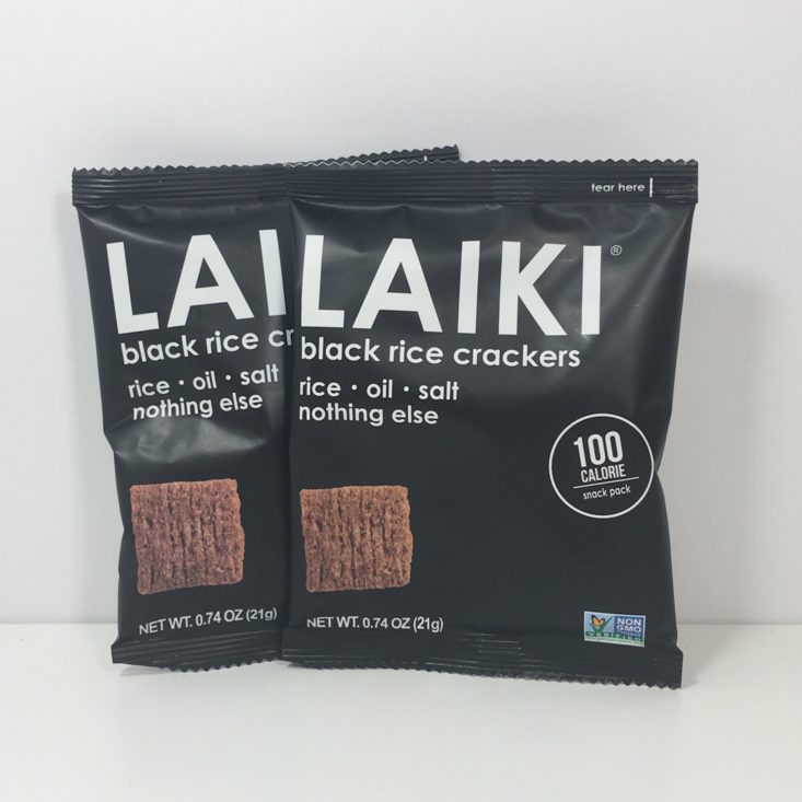 Laiki Black Rice Crackers, 0.74 oz x 2 