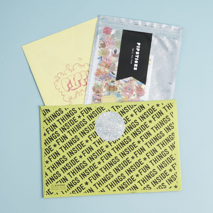 pipsticks open envelope