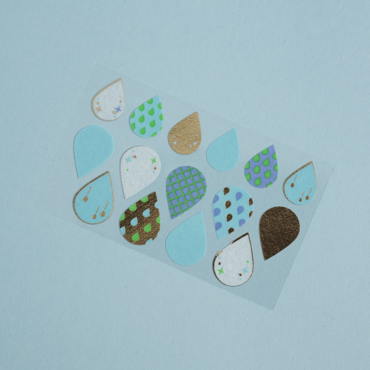 pipsticks water drop sticker sheet