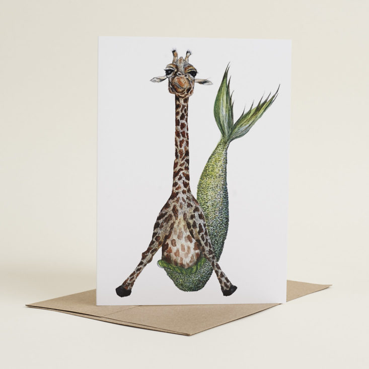 giraffe-maid card