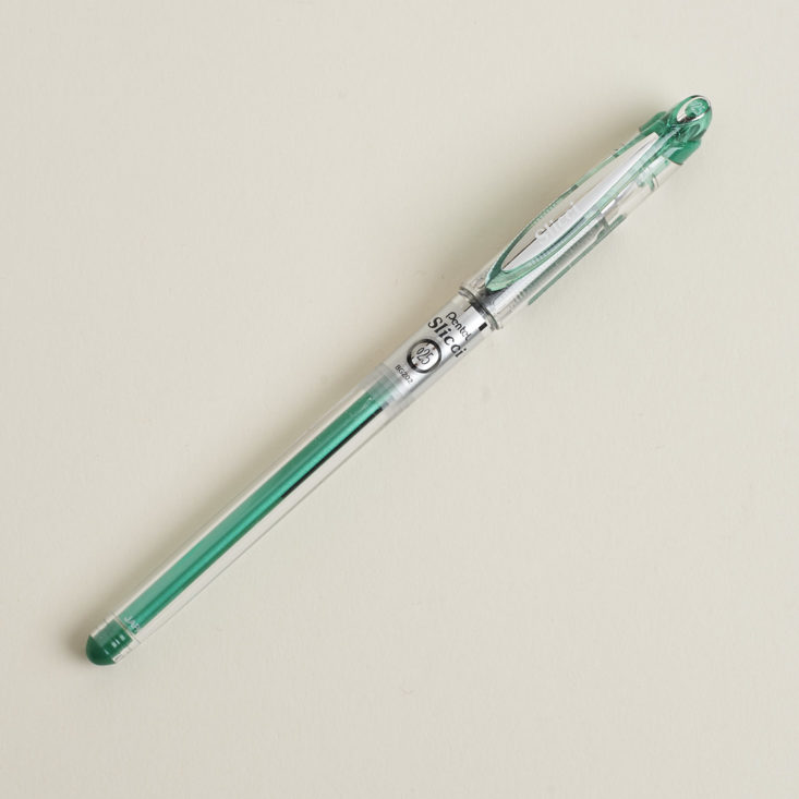 pentel slicci gel roller pen in green