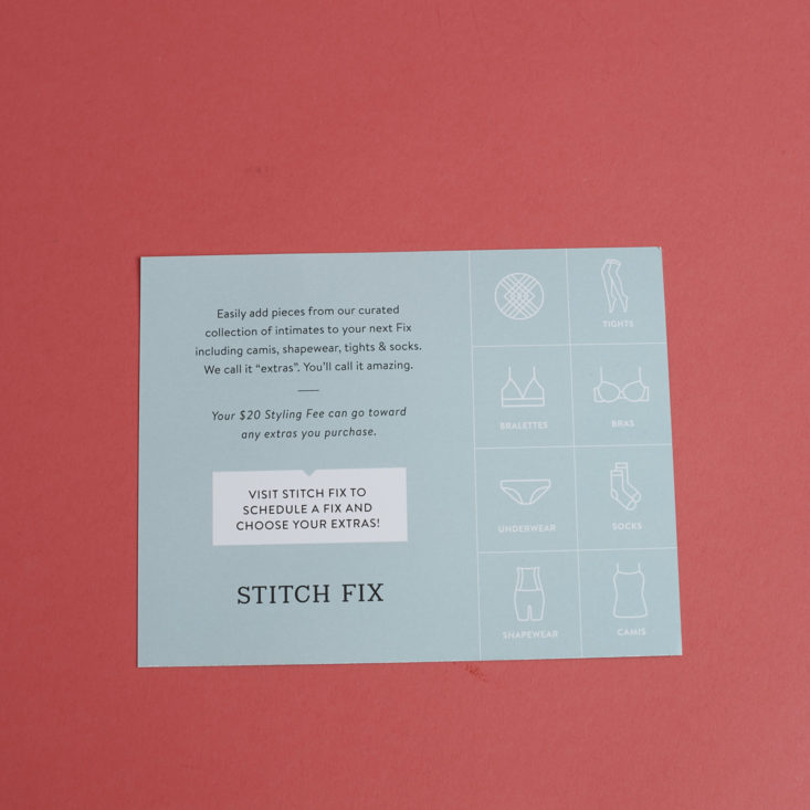 Stitch Fix Maternity April 2018 intimates back