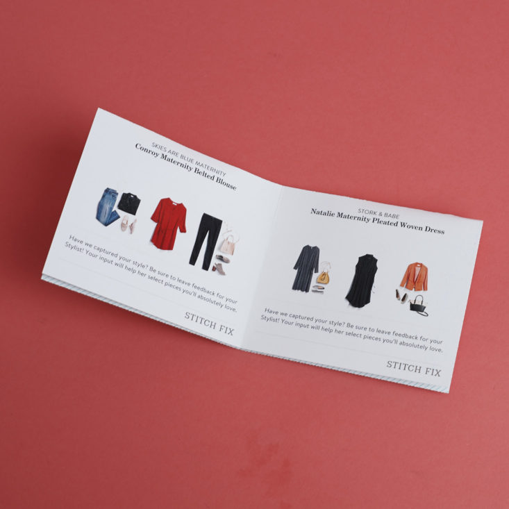 Stitch Fix Maternity April 2018 booklet 3