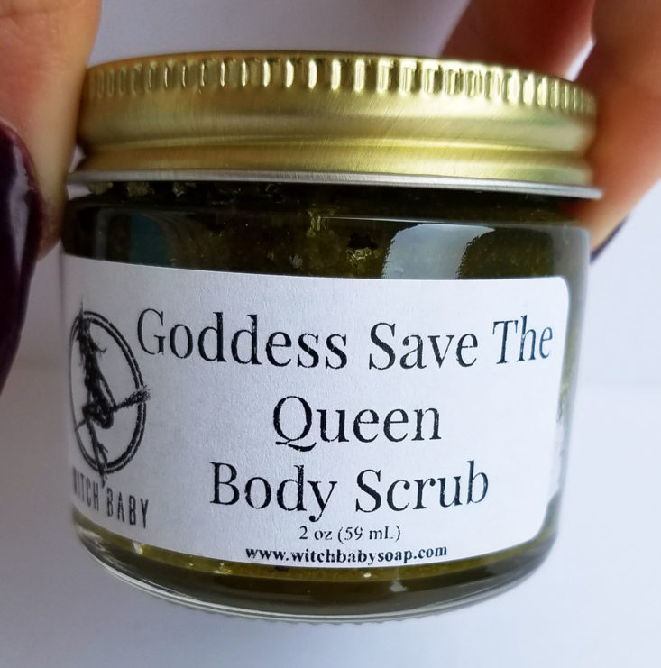 Goddess Save the Queen body scrub jar