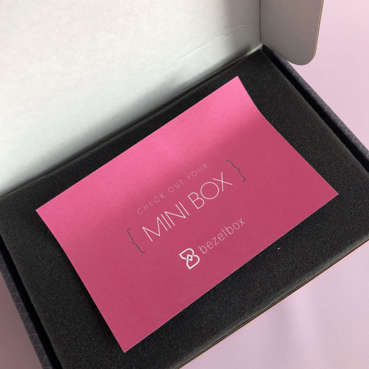 Bezel Box Mini April 2018 - Info Front