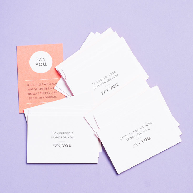bombay and cedar april 2018 box encouraging messages
