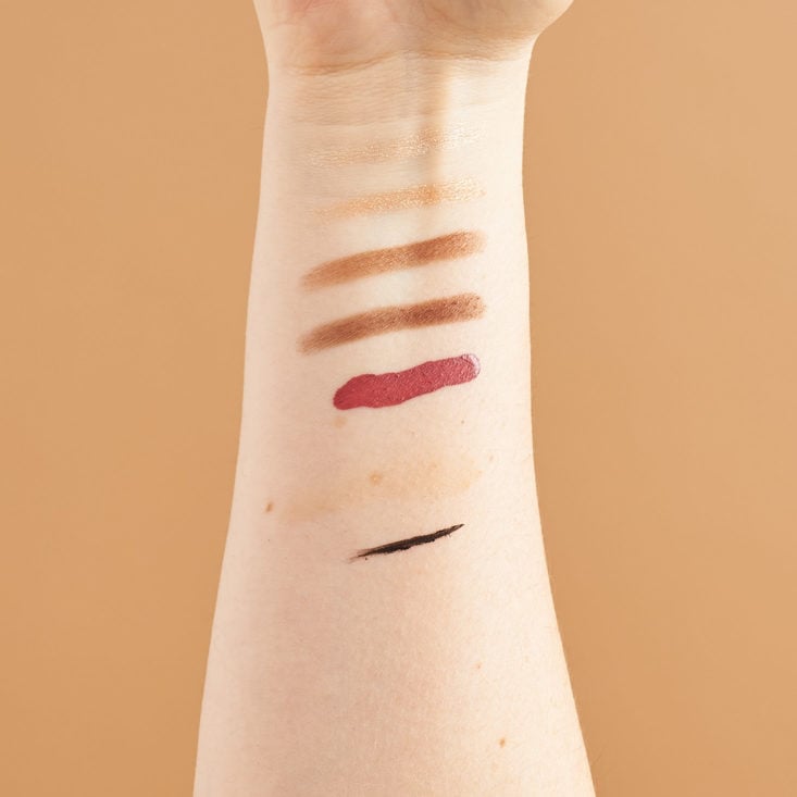 Swatches on arm