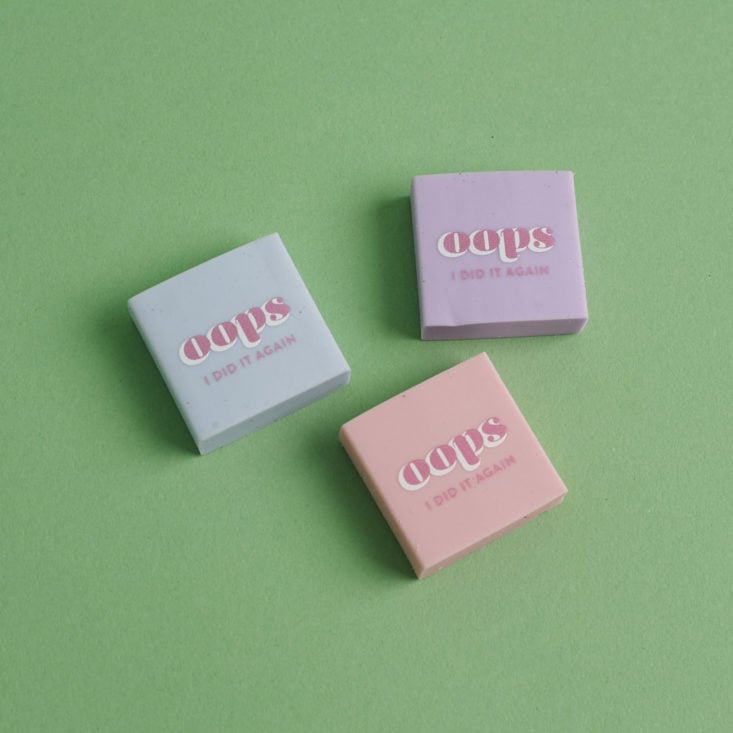 pastel oops i did it again erasers