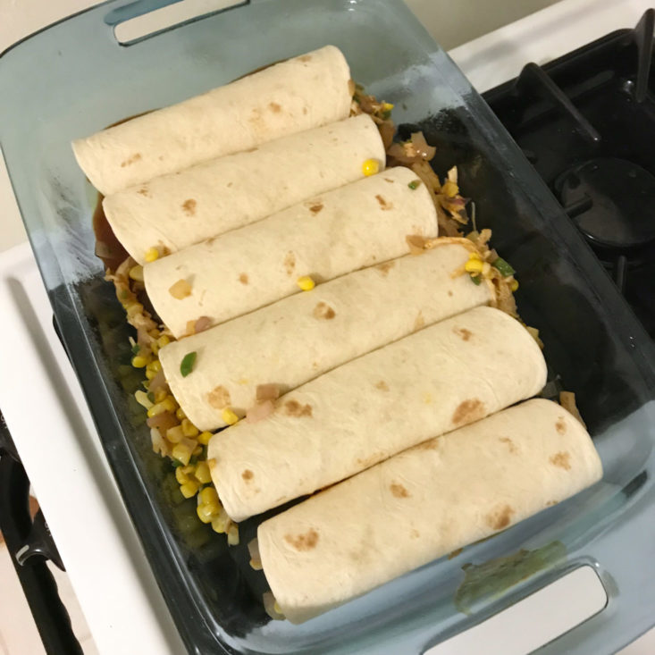 enchiladas in baking pan
