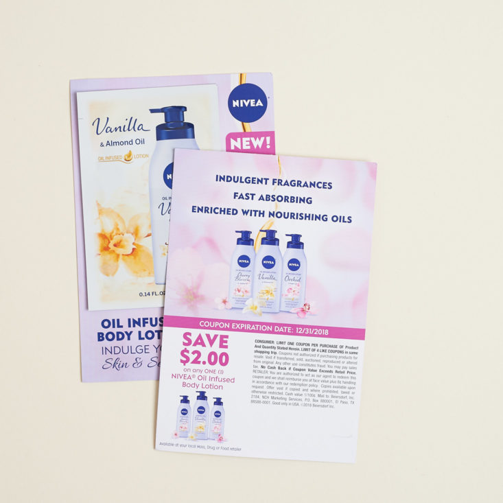 nivea lotion samples