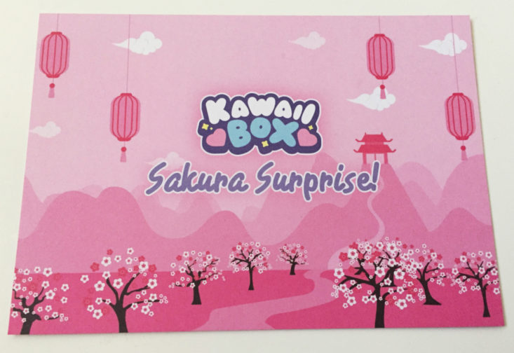 Kawaii Box April 2018 Card front