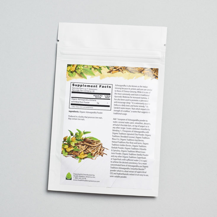ashwagandha ingredients