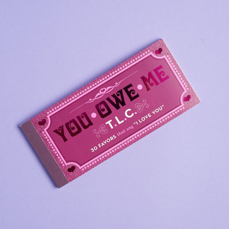 you owe me modern love relationship coupon book