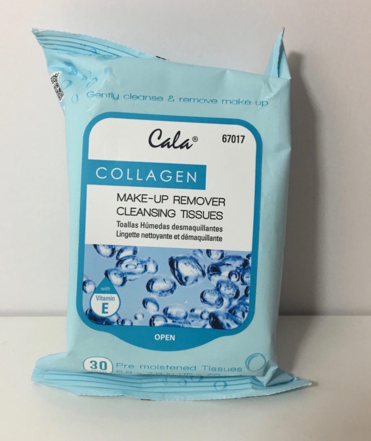 Cala Collagen Make-up Remover Cleansing Tissues, 30 count 