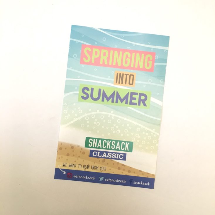 SnackSack Classic May 2018 Summer