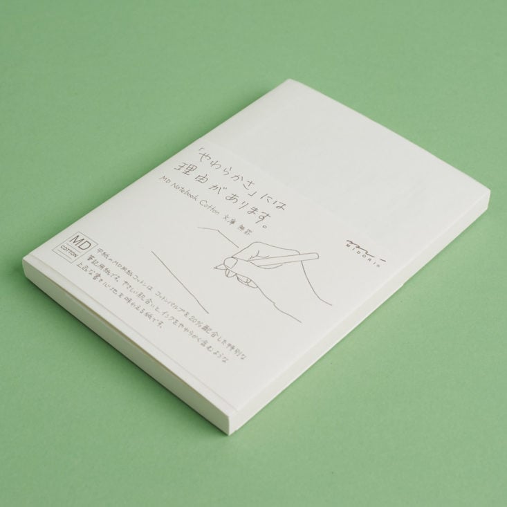 3/4 view of Midori MD Cotton Notebook