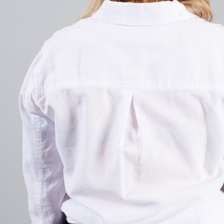 back of Madewell Tie Front Shirt in White