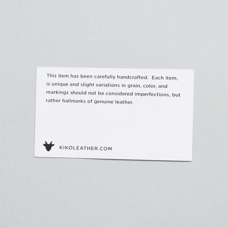 vine oh! kiko wallet info card