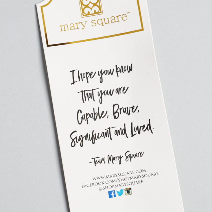 vine oh! mary square info card