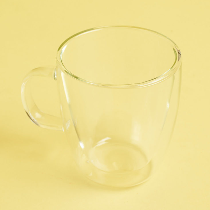 glass tea mug out of box
