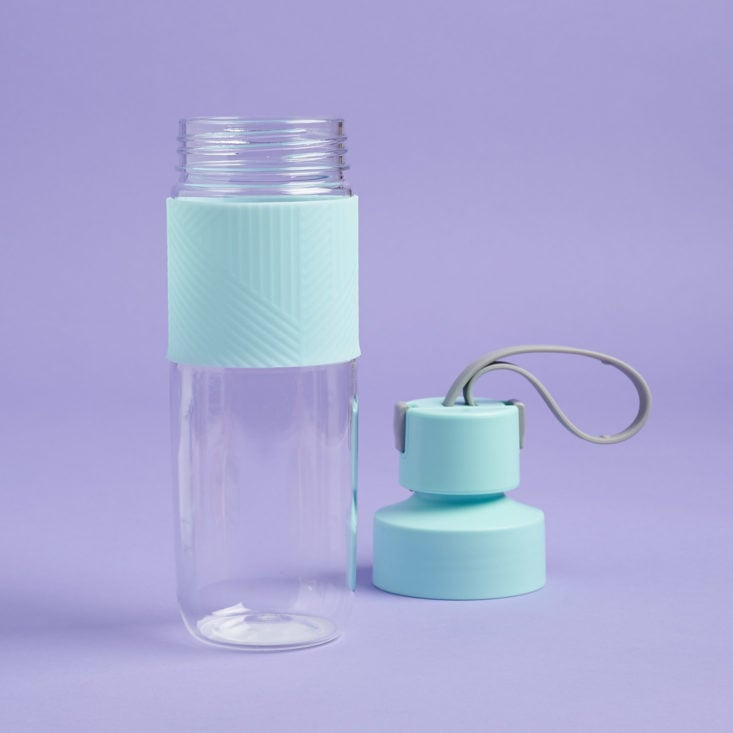 causebox summer plastic blue water bottle