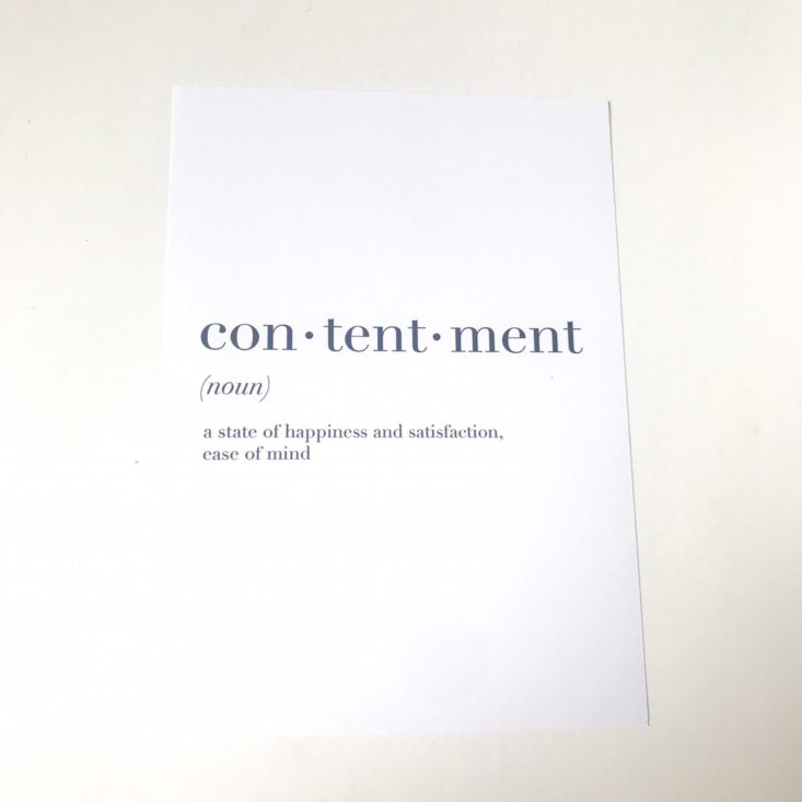 Typologie Paper Co. “Contentment” Definition Print