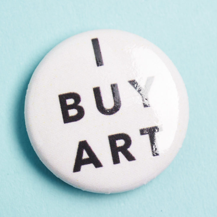 eclectic hearts i buy art button