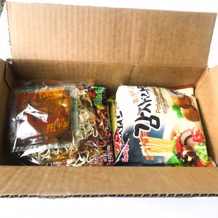 Exotic Noods May 2018 open box