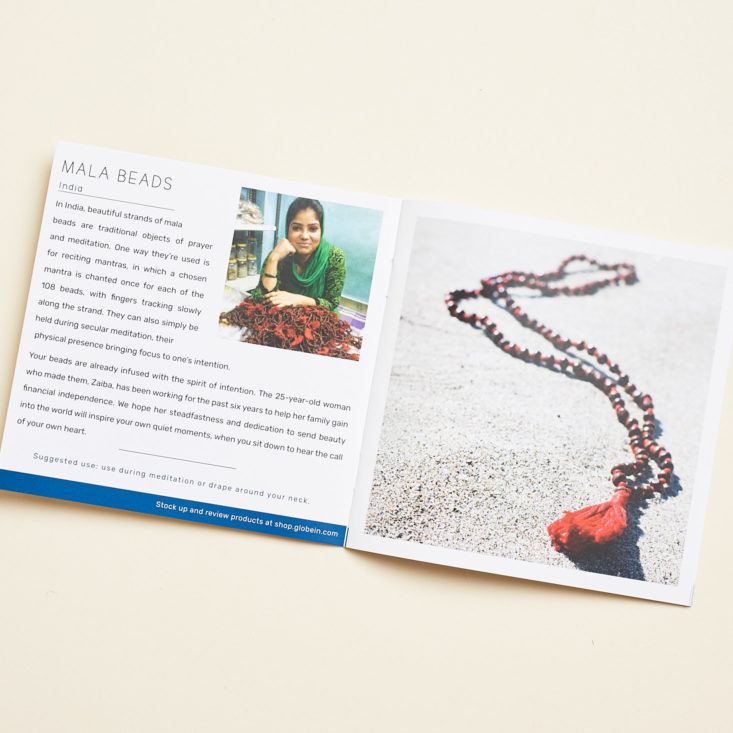 globe in mindfulness mala information
